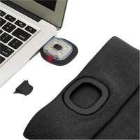 5678 Tuque en tricot avec lampe frontale &agrave; DEL, Doublure en Molleton, Taille unique, Noir Equipment World