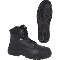 1025 Black 6" Work Boots, Leather, Steel Toe, Size 10 Equipment World