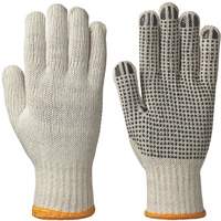 Knitted Dotted-Palm Gloves, Poly/Cotton, Small SHE764 | Equipment World