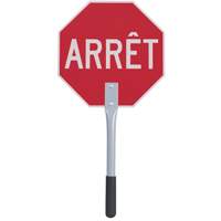 Traffic Stop/Slow Paddle - French, 12" x 12", Coroplastic, French Equipment World