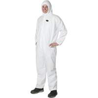 2055 Disposable Coveralls, Small, White, Microporous Equipment World