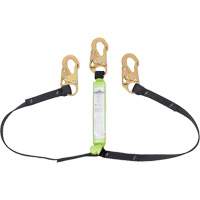 SA-64000-6 Shock Absorbing Lanyard, 6', Snap Hook Center, Snap Hook Leg Ends, Polyester Equipment World