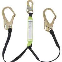 SA-64022-4 Shock Absorbing Lanyard, 4', Rebar Hook Center, Snap Hook Leg Ends, Polyester Equipment World