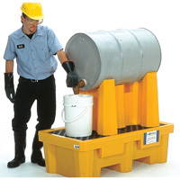 Syst&egrave;me de confinement Ultra-Drum pour 1 baril avec drain, 52" lo x 29" la x 49,5" ha, 750 gal. US Capacit&eacute; Equipment World