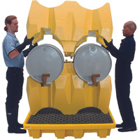 Syst&egrave;me de confinement Ultra-Drum sans drain pour 4 barils, 53" lo x 53" la x 77,8" ha, 3000 gal. US Capacit&eacute; Equipment World
