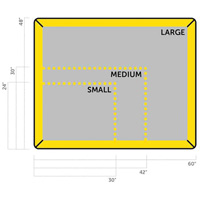 Petit tampon Ultra-Filter, Capacit&eacute; 0,8 gal. US, 2,5' la x 2' lo x 3" h, Paroi en mousse Equipment World