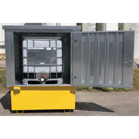 Steel Ultra-IBC Hard Top, 71.1" L x 83.1" W x 66.3" H, 5640 lbs. Load Capacity Equipment World