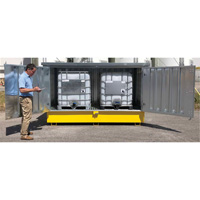 Steel Ultra-Twin IBC Hard Top, 123.4" L x 73.4" W x 66.4" H, 12250 lbs. Load Capacity Equipment World