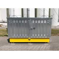 Steel Ultra-Twin IBC Hard Top, 123.4" L x 73.4" W x 66.4" H, 12250 lbs. Load Capacity Equipment World