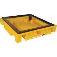 Single Drum Ultra-Safety Cabinet Bladder System, 37,8" lo x 37,8" la x 6,3" h, Capacit&eacute; de charge 1500 lb Equipment World