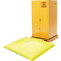 Single Drum Ultra-Safety Cabinet Bladder System, 37,8" lo x 37,8" la x 6,3" h, Capacit&eacute; de charge 1500 lb Equipment World