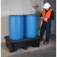 Ultra-Spill Pallet mod&egrave;le &eacute;conomique, 2 barils, Capacit&eacute; de d&eacute;versement 66 gal. US, 53" x 29" x 16,5" Equipment World