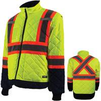 Freezer Jacket, Polyester, High Visibility Orange, Small Equipment World