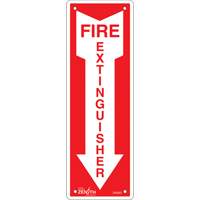 Enseigne Fire Extinguisher, 12" x 4", Aluminium, Anglais avec pictogramme Equipment World