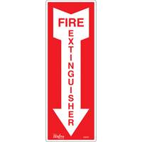 "Fire Extinguisher" Sign, 5" x 14", Vinyl, English with Pictogram Equipment World