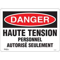 "Haute tension" Sign, 10" x 14", Vinyl, French Equipment World