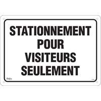 "Stationnement pour visiteurs" Sign, 14" x 20", Aluminum, French Equipment World