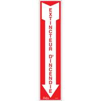 "Extincteur d'incendie" Sign, 4" x 18", Vinyl, French with Pictogram Equipment World