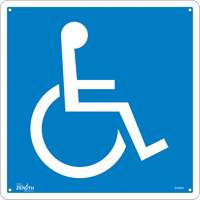 Handicap CSA Standard Safety Sign, 12" x 12", Aluminum, Pictogram Equipment World