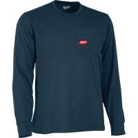 Gridiron Long-Sleeved Pocket-T-Shirt, Men's, Small, Blue Equipment World