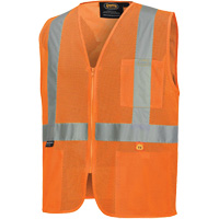 6943 Gilet de s&eacute;curit&eacute; &agrave; mailles ignifuge, Orange haute visibilit&eacute;, Petit, Polyester Equipment World