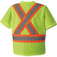 5993P Mesh Safety T-Shirt, Polyester, Small, High Visibility Lime-Yellow Equipment World