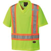 6989 Traffic Micro Mesh T-Shirt, X-Small, High Visibility Lime-Yellow Equipment World