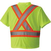 6989 Traffic Micro Mesh T-Shirt, X-Small, High Visibility Lime-Yellow Equipment World