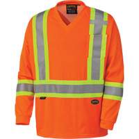 6984 Traffic Micro Mesh Long-Sleeved Safety Shirt, Small, High Visibility Orange Equipment World