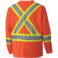 6984 Traffic Micro Mesh Long-Sleeved Safety Shirt, Small, High Visibility Orange Equipment World