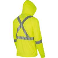 6965 Bird's-Eye Safety Hoodie, Small, High Visibility Lime-Yellow Equipment World
