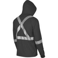 6966 Bird's-Eye Safety Hoodie, Small, Black Equipment World