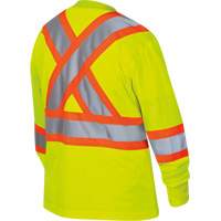 6969 Women's Bird's-Eye Long-Sleeved Safety Shirt, Polyester, X-Small, High Visibility Lime-Yellow Equipment World