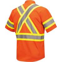 4442 Ultra Cool Short-Sleeved Safety Shirt, Cotton, Small, High Visibility Orange Equipment World
