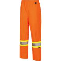 5627W Pantalon &agrave; bavette imperm&eacute;able pour femmes, Polyester/Polyur&eacute;thane, T-petit, Orange haute visibilit&eacute; Equipment World