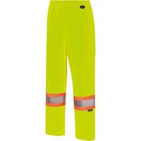 5629W Pantalon &agrave; bavette imperm&eacute;able pour femmes, Polyester/Polyur&eacute;thane, T-petit, Jaune lime haute visibilit&eacute; Equipment World