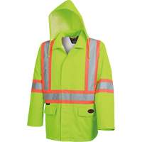 5628 Manteau de s&eacute;curit&eacute; imperm&eacute;able The Rock, Polyester/Polyur&eacute;thane, Jaune lime haute visibilit&eacute;, Petit Equipment World