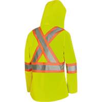 5628W Parka matelass&eacute; de s&eacute;curit&eacute; 300D The Rock, Polyester/Polyur&eacute;thane, Jaune lime haute visibilit&eacute;, T-petit Equipment World