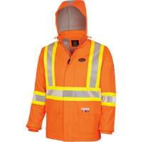 5884 Flash-Gard&reg; FR/Arc-Rated Waterproof Jacket with Hood, Small, High Visibility Orange, 51 cal/cm² Equipment World