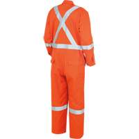 7708A "The Rock" FR-Tech&reg; High Visibility FR/Arc Rated Coveralls, Size 36, High Visibility Orange, 10 cal/cm² Equipment World