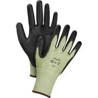Eco-Friendly Seamless Cut-Resistant Gloves, Size 7, 13 Gauge, Polyurethane Coated, HPPE/RPET Shell, ASTM ANSI Level A4 Equipment World