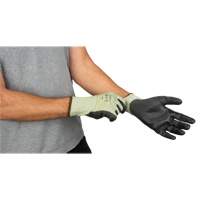 Eco-Friendly Seamless Cut-Resistant Gloves, Size 7, 13 Gauge, Polyurethane Coated, HPPE/RPET Shell, ASTM ANSI Level A4 Equipment World