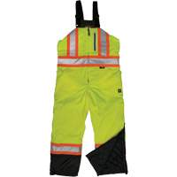 Ripstop Insulated Safety Bib Overall, Polyester, X-Small, High Visibility Lime-Yellow Equipment World