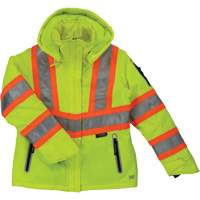 Womens Insulated Flex Safety Jacket, Polyester, High Visibility Lime-Yellow, X-Small Equipment World