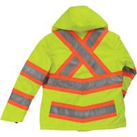Womens Insulated Flex Safety Jacket, Polyester, High Visibility Lime-Yellow, X-Small Equipment World