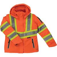 Womens Insulated Flex Safety Jacket, Polyester, High Visibility Orange, X-Small Equipment World