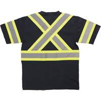 Short Sleeve Safety T-Shirt, Cotton, X-Small, Black Equipment World