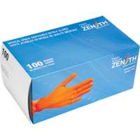 Heavyweight Tactile Grip Examination Gloves, Small, Nitrile, 8-mil, Powder-Free, Orange Equipment World