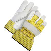 Lined Fitter's Gloves with Safety Cuff, 2X-Large, Grain Cowhide Palm, Acrylic-Pile Inner Lining Equipment World