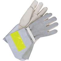 Lined Utility Gloves with 5" Cuff, Grain Cowhide, Size 10 Equipment World